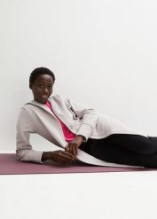 Długa bluza bez zapięcia, z mieszanki bawełny. Szare bluzy damskie bonprix, bez wzorów, z bawełny, bez kaptura. Za 124.99 zł.