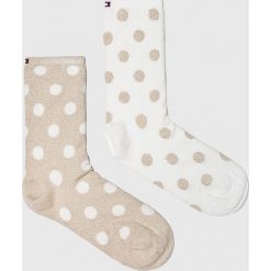 Tommy Hilfiger - Skarpetki (2-pack). Szare skarpety damskie Tommy Hilfiger, z bawełny. W wyprzedaży za 39.90 zł.