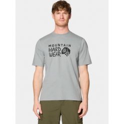 T-shirt Męski Mountain Hardwear MHW Logo. Szare t-shirty męskie Mountain Hardwear, m, bez wzorów, z bawełny, bez kołnierzyka. Za 199.00 zł.