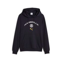 Bluza z kapturem OM Culture 2026/27. Niebieskie bluzy sportowe męskie Puma, s, bez wzorów, z materiału, z kapturem, na fitness i siłownię. Za 281.50 zł.