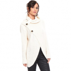 Kardigan "Stone" w kolorze beżowym. Brązowe kardigany damskie Cosy Winter, ze splotem. W wyprzedaży za 181.95 zł.