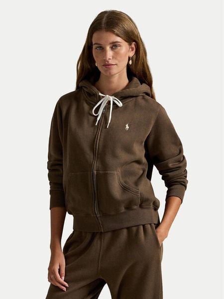 Polo Ralph Lauren Bluza 211971699501 Brązowy Relaxed Fit. Brązowe bluzy damskie Polo Ralph Lauren, s, bez wzorów, z bawełny, bez kaptura. Za 672.99 zł.