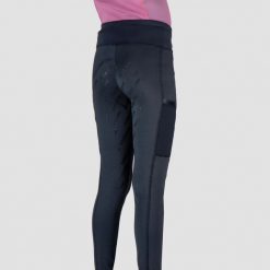 Dziewczęce legginsy jeździeckie Red Horse Mitsu. Niebieskie legginsy dla dziewczynek RED HORSE, bez wzorów, z materiału. Za 185.50 zł.