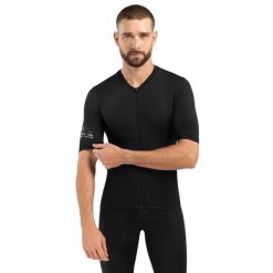 Męska koszulka rowerowa z krótkim rękawem Kolarstwo Siroko Core Pordoi. Czarne buty sportowe męskie SIROKO, bez zapięcia, rowerowe. Za 97.00 zł.