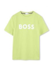 BOSS T-Shirt J52030 S Zielony Regular Fit. Zielone t-shirty dla chłopców Boss, bez wzorów, z bawełny, bez ramiączek. Za 119.99 zł.