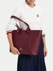 Beverly Hills Polo Club Torebka EO-BHPC-C-016-10 Bordowy. Czerwone torebki do ręki damskie Beverly Hills Polo Club, bez wzorów, ze skóry, bez dodatków. Za 299.99 zł.