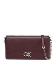 Calvin Klein Torebka K60K612806 Bordowy. Czerwone torebki do ręki damskie Calvin Klein, bez wzorów, ze skóry, wizytowe, bez dodatków. Za 369.99 zł.
