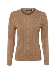 Lauren Ralph Lauren Kardigan Kobiety Bawełna brązowy, XS. Brązowe kardigany damskie Lauren Ralph Lauren, xs, bez wzorów, z bawełny, eleganckie. Za 949.95 zł.