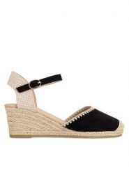 Jenny Fairy Espadryle WYL2610-1 Czarny. Czarne espadryle damskie Jenny Fairy, bez wzorów, z materiału, bez obcasa, bez zapięcia. Za 69.99 zł.