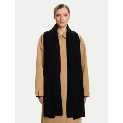 Szalik Tommy Hilfiger. Czarne szaliki i chusty damskie Tommy Hilfiger, bez wzorów. Za 229.99 zł.