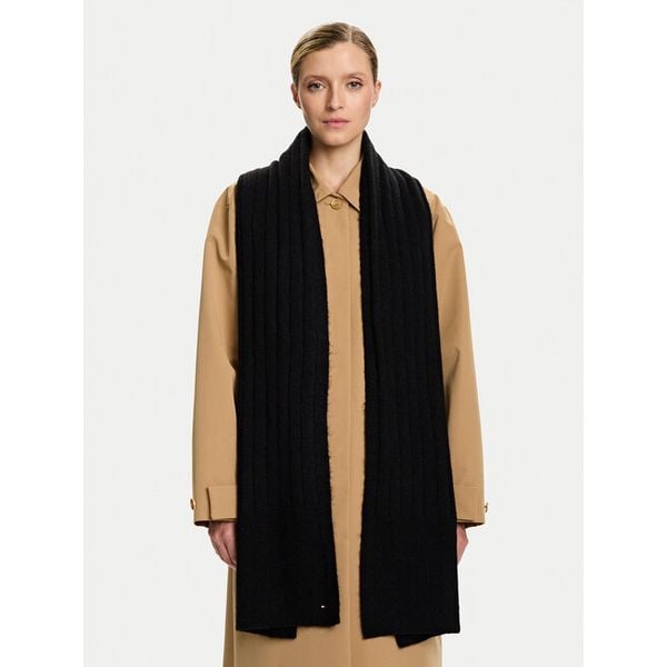 Szalik Tommy Hilfiger. Czarne szaliki i chusty damskie Tommy Hilfiger, bez wzorów. Za 229.99 zł.