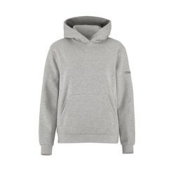 Bluza damska z kapturem Craft Community 2.0. Szare bluzy sportowe damskie Craft, l, bez wzorów, z materiału, z kapturem. Za 278.20 zł.
