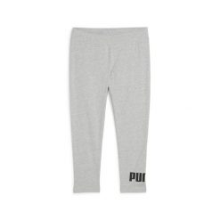 Damskie legginsy 3/4 z małym logo No. 1 ESS PUMA Light Gray Heather. Szare legginsy damskie Puma, l, bez wzorów, z gumy, trekkingowe. W wyprzedaży za 94.00 zł.