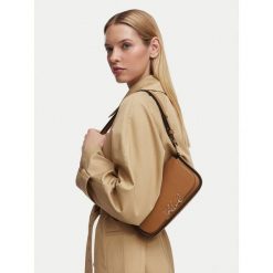 Torebka KARL LAGERFELD. Brązowe listonoszki damskie KARL LAGERFELD, bez wzorów, bez dodatków. Za 1,099.00 zł.