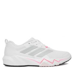 Buty na siłownię adidas. Białe obuwie sportowe damskie Adidas, bez wzorów, na fitness i siłownię. Za 299.99 zł.