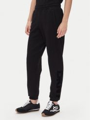 DKNY Sport Spodnie dresowe DP5P3585 Czarny Regular Fit. Czarne spodnie dresowe damskie DKNY Sport, m, bez wzorów, z bawełny. Za 179.99 zł.
