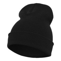 Organiczna Długa Czapka Heavyweight. Czarne czapki i kapelusze damskie FLEXFIT, bez wzorów. Za 136.99 zł.
