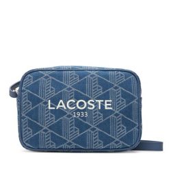 Torebka Lacoste. Niebieskie listonoszki damskie Lacoste, bez wzorów, bez dodatków. Za 469.99 zł.