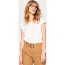 T-shirt z bawełny organicznej - Biały. T-shirty damskie marki Reserved. W wyprzedaży za 14.99 zł.