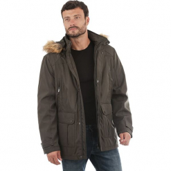 Parka w kolorze khaki. Parki męskie marki bonprix. W wyprzedaży za 272.95 zł.