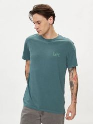 LEE TEE MEDIUM WOBBLY MĘSKA KOSZULKA T-SHIRT EVERGREEN 112349081 LL04017019. Koszulki polo męskie Lee, m, bez wzorów, bez ramiączek. Za 69.99 zł.