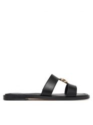 MICHAEL Michael Kors Klapki Ering Flat 40S6ERFS2L Czarny. Czarne klapki damskie MICHAEL Michael Kors, bez wzorów, ze skóry, bez obcasa. Za 529.99 zł.