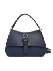 Furla Torebka Flow Mini Top WB01032 BX2045 BG 4852S Granatowy. Niebieskie torebki do ręki damskie Furla, bez wzorów, ze skóry, bez dodatków. Za 1,719.00 zł.