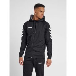 Bluza z kapturem sportowa męska Hummel Go Cotton Zip Hoodie. Czarne bluzy męskie Hummel, m, bez wzorów, z kapturem. W wyprzedaży za 151.75 zł.