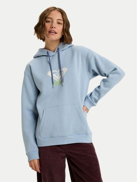 Roxy Bluza Surf Stoked Brushed Art ERJFT05020 Błękitny Regular Fit. Niebieskie bluzy damskie Roxy, m, bez wzorów, z bawełny, bez kaptura. Za 167.99 zł.