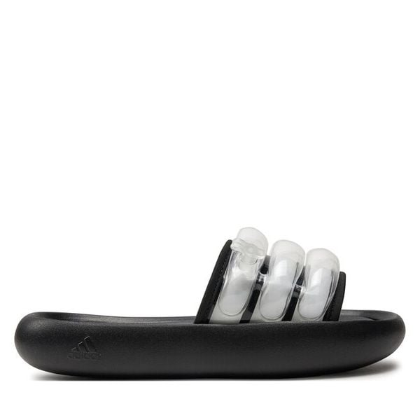 Klapki adidas. Czarne klapki damskie Adidas, bez wzorów, sportowe, bez obcasa. Za 249.99 zł.