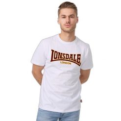 T-shirt o wąskim kroju Lonsdale Classic. Białe koszulki sportowe męskie Lonsdale, bez wzorów, sportowe, bez kołnierzyka. Za 165.50 zł.