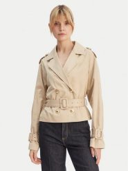 Guess Trencz W6GL21 W1954 Beżowy Regular Fit. Brązowe płaszcze damskie Guess, s, z aplikacjami, z syntetyku, bez kaptura. Za 694.99 zł.