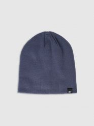 4F Czapka zimowa męska - granatowa M. Niebieskie czapki i kapelusze męskie 4f, na zimę, bez wzorów, z materiału, biznesowe. Za 39.99 zł.