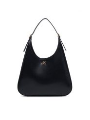 Calvin Klein Torebka Ck Medium Shoulder Bag LV04F3522G Czarny. Czarne torebki do ręki damskie Calvin Klein, bez wzorów, ze skóry, bez dodatków. Za 569.99 zł.