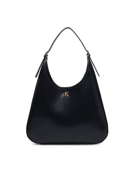 Calvin Klein Torebka Ck Medium Shoulder Bag LV04F3522G Czarny. Czarne torebki do ręki damskie Calvin Klein, bez wzorów, bez dodatków. Za 569.99 zł.