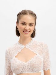 Krüger Dirndl bluzka typu dirndl Kobiety biały, 44. Białe bluzki damskie Krüger Dirndl, bez wzorów, bez kołnierzyka, bez ramiączek. Za 249.95 zł.