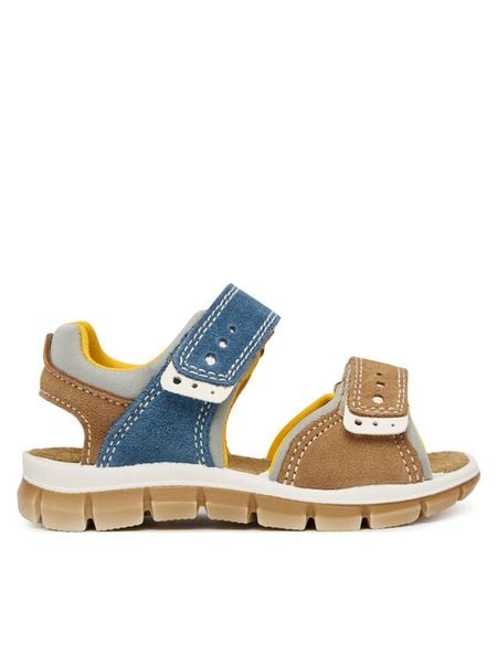 Primigi Sandały 1397300 M Brązowy. Brązowe sandały chłopięce Primigi, ze skóry, bez zapięcia. Za 209.99 zł.