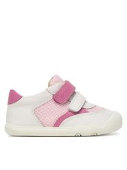 Geox Sneakersy B Steppieup Girl B6563A 08514 C0406 Biały. Białe buty sportowe dziewczęce Geox, bez wzorów, ze skóry, bez zapięcia. Za 229.99 zł.