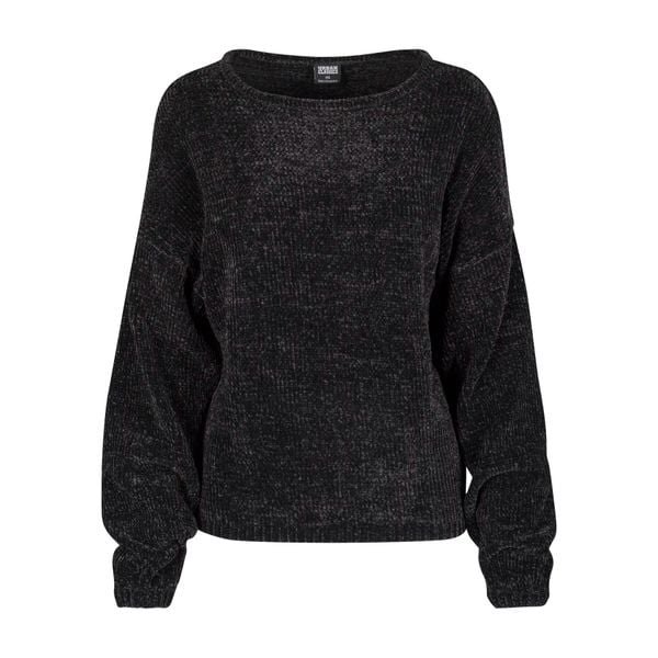 Bluza damska Urban Classic chenille. Czarne bluzy damskie Urban Classics, xs, bez wzorów, z poliesteru, bez kaptura. Za 189.30 zł.