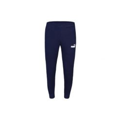 Puma Essentials Slim Pant, męskie spodnie dresowe, Granatowe. Niebieskie spodnie sportowe męskie Puma, m, bez wzorów, z bawełny, do biegania. W wyprzedaży za 171.30 zł.