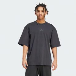 Koszulka PrimeLift Workout Oversize. Czarne buty sportowe męskie Adidas, l, bez wzorów, bez kołnierzyka, bez ramiączek, na fitness i siłownię. Za 199.00 zł.