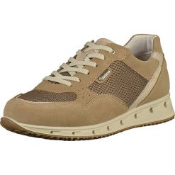 Skórzane sneakersy w kolorze beżowym. Brązowe trampki męskie Buty na każdą okazję, bez wzorów. W wyprzedaży za 298.95 zł.
