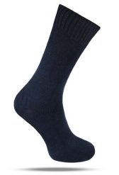 Ciepłe Wełniane Skarpetki Zimowe - Kolor Granatowy. Niebieskie skarpety męskie His Story, bez wzorów, z elastanu. Za 39.99 zł.