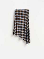 Spódnica midi z wiskozą - wielobarwny. Spódnice damskie Reserved, l, bez wzorów, z tkaniny, midi, proste. Za 159.99 zł.