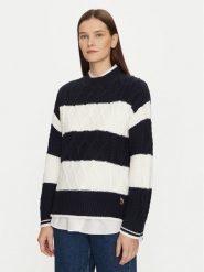 U.S. Polo Assn. Sweter WUP1175 Granatowy Relaxed Fit. Niebieskie swetry damskie U.S. Polo Assn., l, bez wzorów, z syntetyku, bez kołnierzyka, bez ramiączek, bez kaptura. Za 249.99 zł.