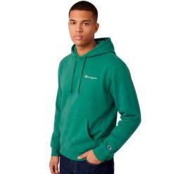 Bluza męska CHAMPION Hooded Sweatshirt. Zielone bluzy męskie Champion, m, bez wzorów, z materiału, z kapturem. Za 190.99 zł.
