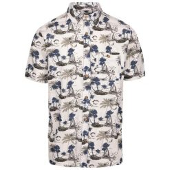 Męska Koszula Casual Z Tkaniny Frantom. Białe koszule męskie Trespass, l, bez wzorów, z bawełny, casualowe, bez kołnierzyka, bez ramiączek. Za 247.99 zł.