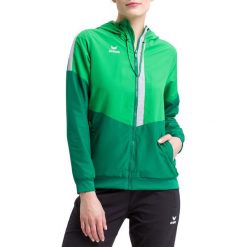 Damska kurtka z kapturem Erima Tracktop Squad. Zielone bluzy sportowe damskie Erima, l, bez wzorów, z kapturem, do piłki ręcznej. W wyprzedaży za 154.50 zł.