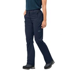Spodnie damskie Jack Wolfskin Activate Light. Niebieskie spodnie sportowe damskie Jack Wolfskin, bez wzorów, trekkingowe. W wyprzedaży za 333.55 zł.