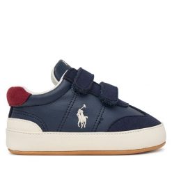 Sneakersy Polo Ralph Lauren. Niebieskie trampki i tenisówki chłopięce Polo Ralph Lauren, bez wzorów, bez zapięcia. Za 354.99 zł.